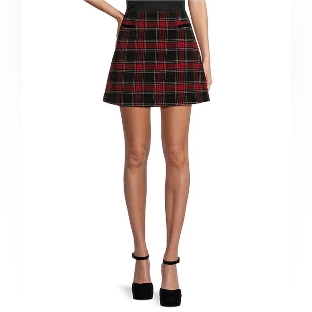 Plaid Red and Black Women's Skirt